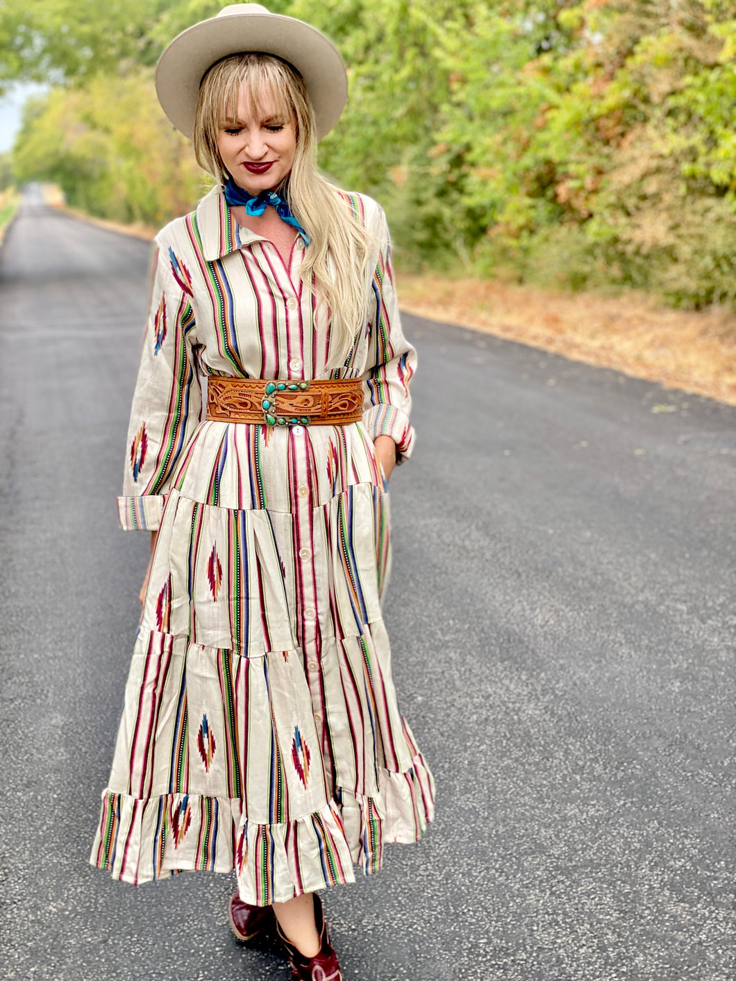 Southwest sunset duster dress