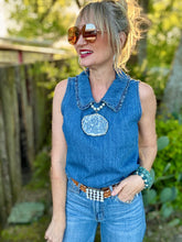 The Dainty denim tank