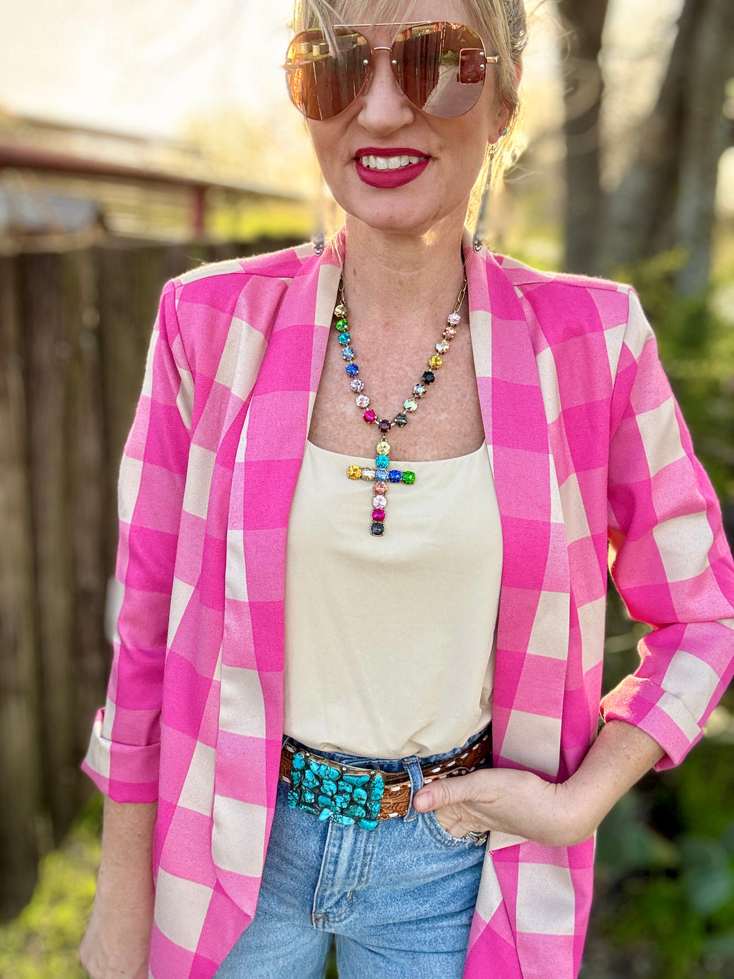 The Gingham blazer