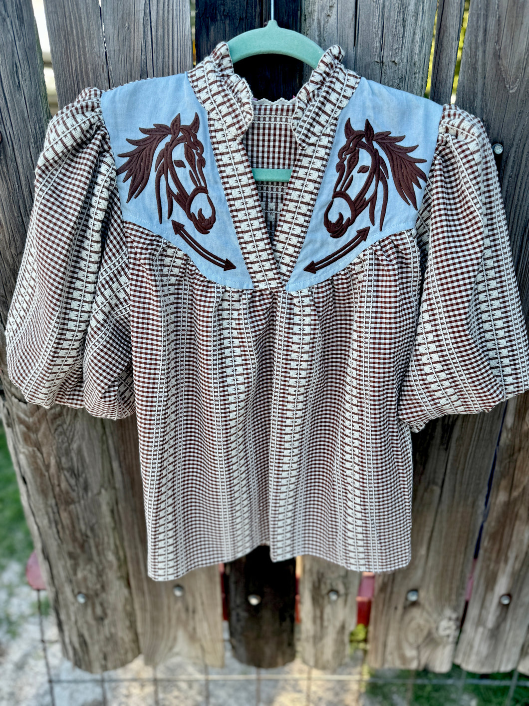 The Gallop gingham blouse