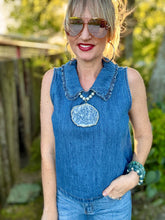 The Dainty denim tank