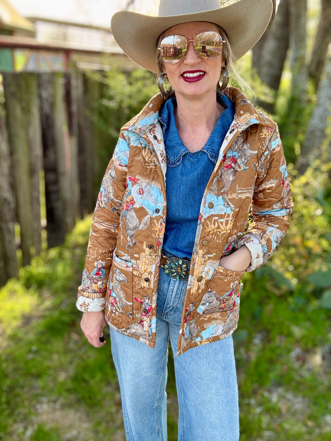 The Gold Birdie quilted jacket