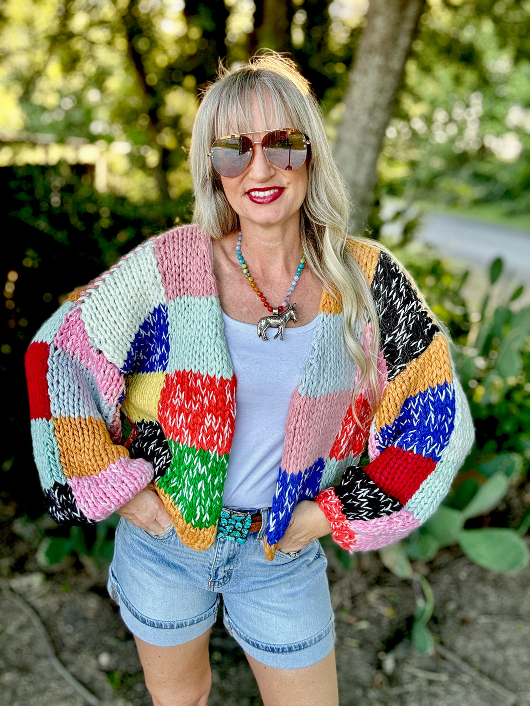 The color crop cardigan