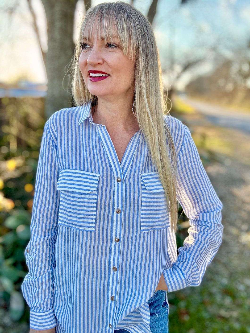 The Blue skies button up