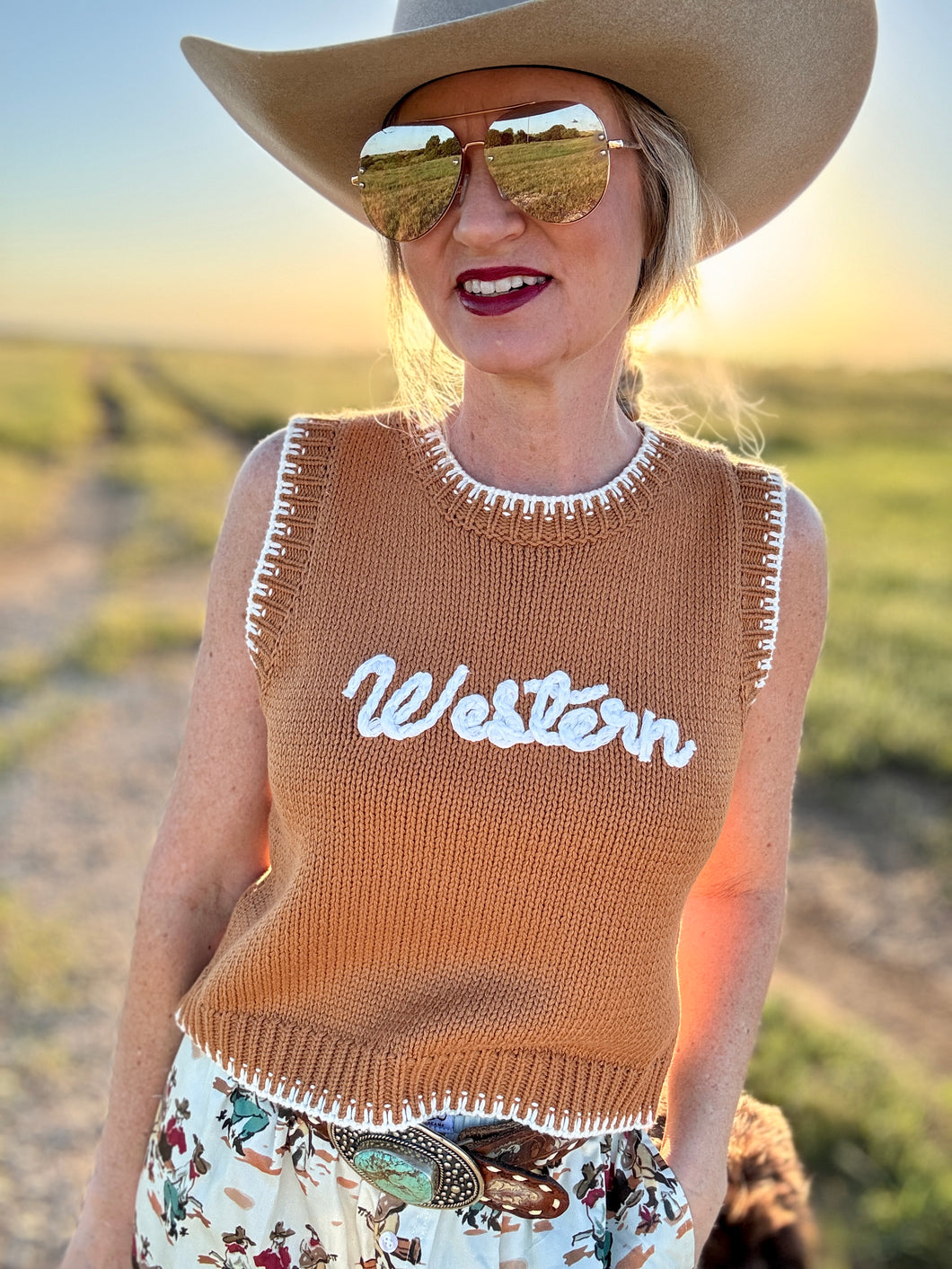 The WESTERN sweater vest