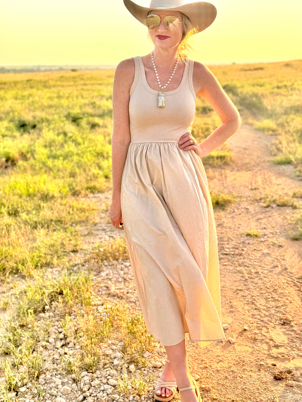 The Tan tank dress