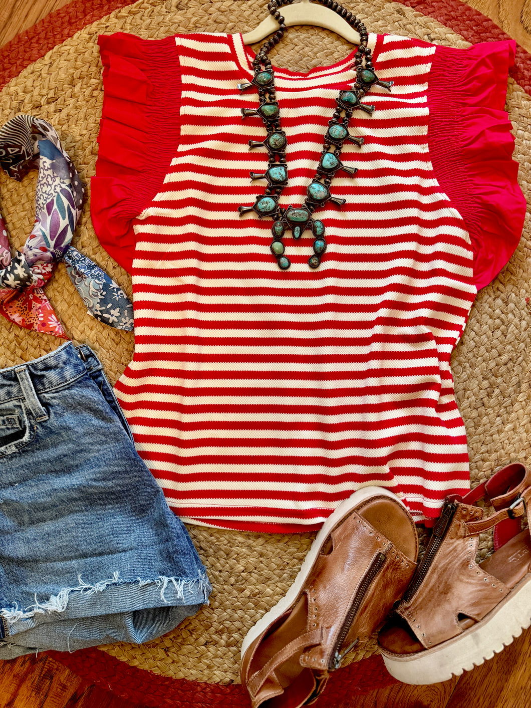 The Red ribbon blouse