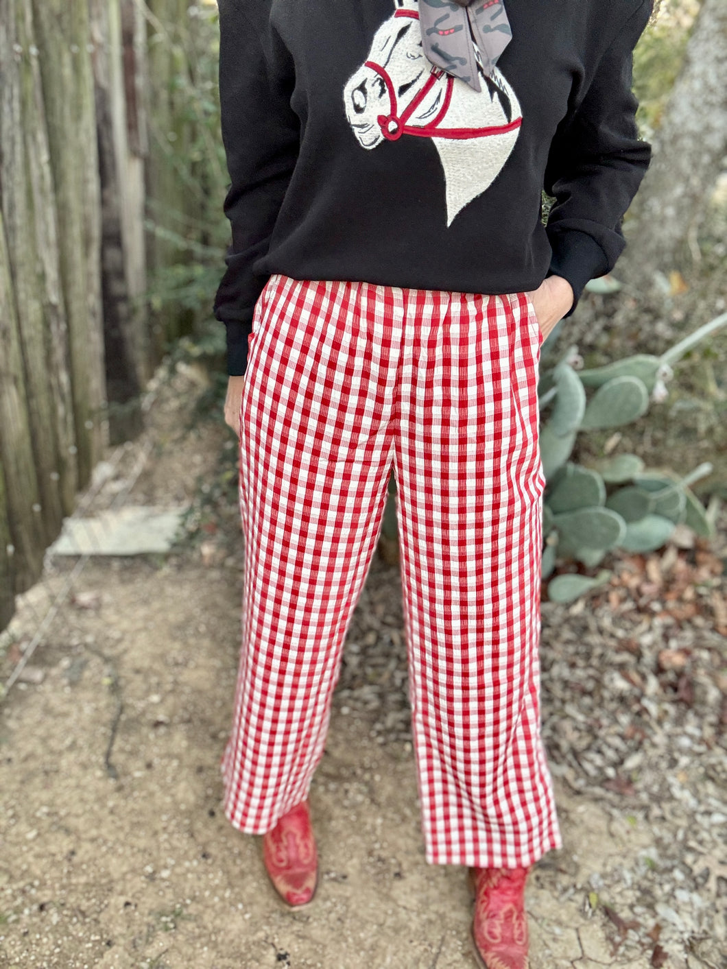 The Giddy gingham pants