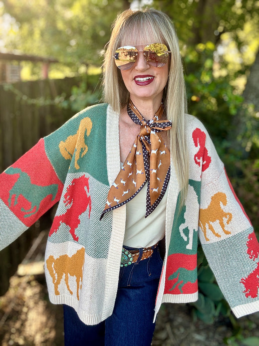 The Block horse cardigan