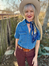 The Long crop denim top