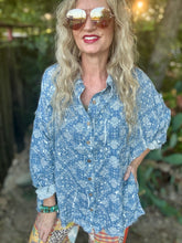 The Blue bandana button up