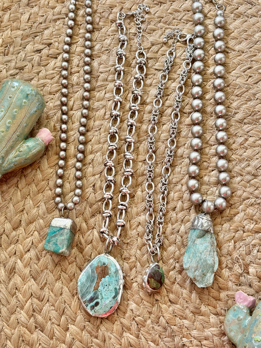The Sticks and stones necklaces