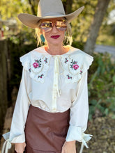 The Cross stitch collared blouse