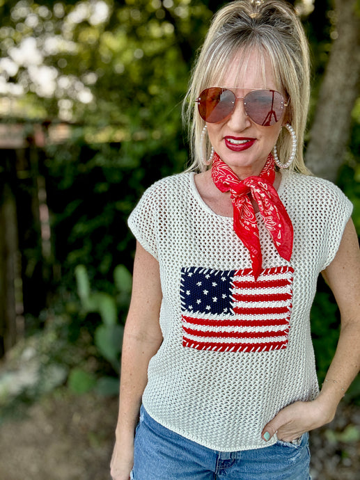 The Stars and stripes knit top