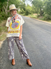 The washed western pants