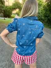 The Dixon denim pearl snap