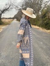The Prairie paisley sweater duster
