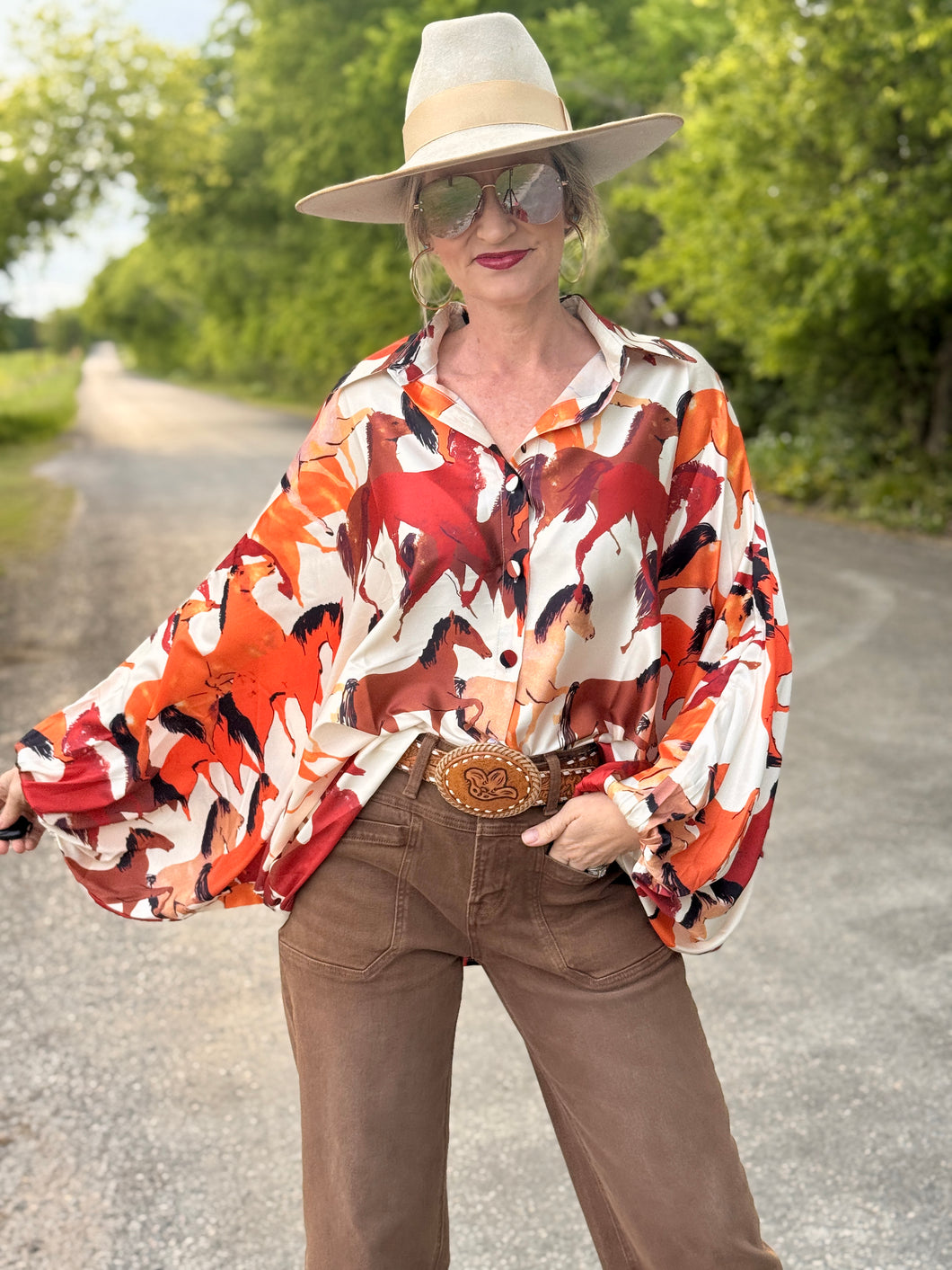 The Highway horse blouse