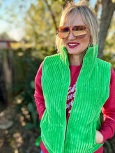Green cord vest