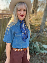 The Long crop denim top