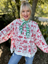 The Holiday Vintage toile top