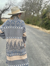 The Prairie paisley sweater duster