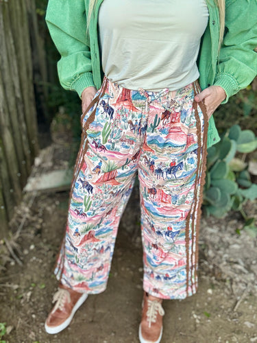 The western watercolor pants