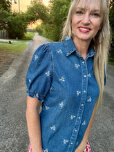 The Dixon denim pearl snap