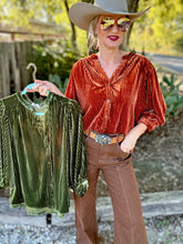 The Valencia velvet blouse