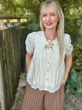 The Everly Eyelet blouse