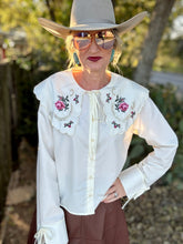 The Cross stitch collared blouse