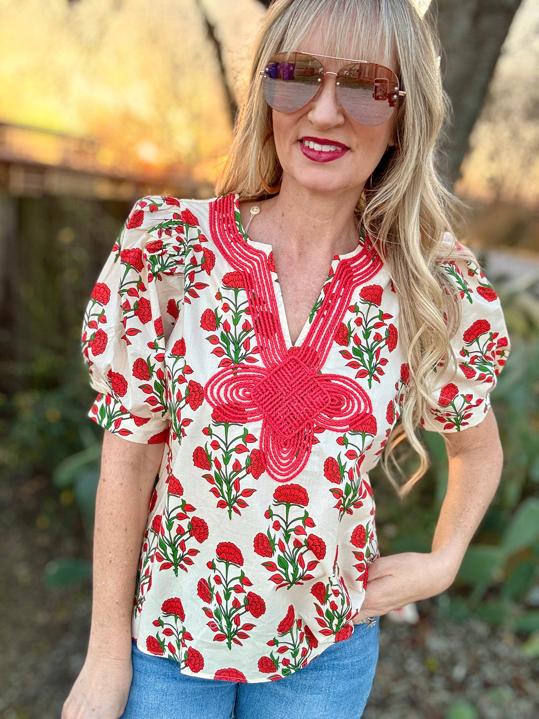The Durango marigold blouse