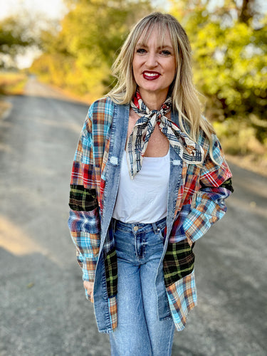 The Mixy flannel kimono