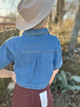 The Long crop denim top