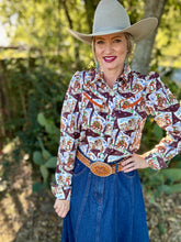 Cowboy Stamp pearl snap