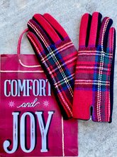 Holiday plaid gloves