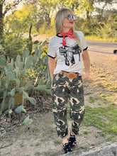 Back in the saddle Ringer crop top