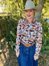 Cowboy Stamp pearl snap