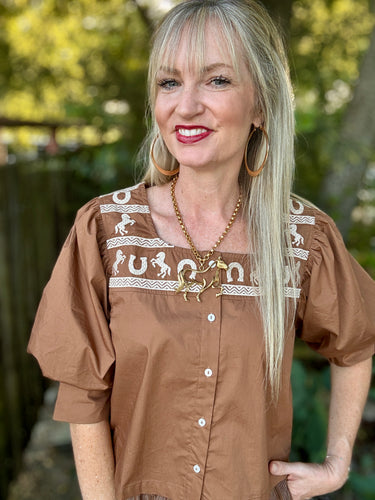 The Caramello blouse