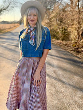 The Long crop denim top