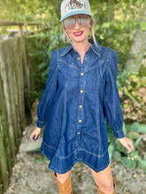 The Flare denim dress