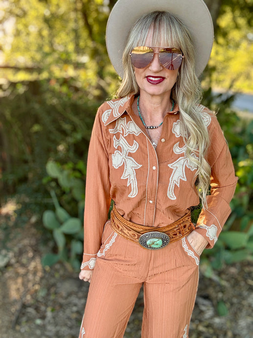 The Appaloosa apricot top