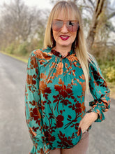 The Tides teal blouse