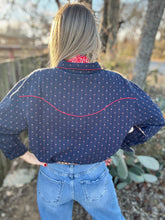 The Native navy pearl snap