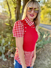 The Red rhinestone sweater vest