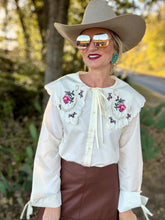 The Cross stitch collared blouse