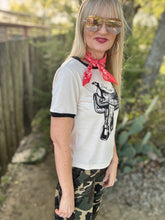 Back in the saddle Ringer crop top