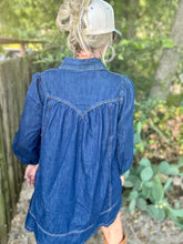 The Flare denim dress