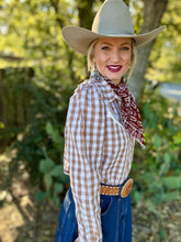 The Browning gingham pearl snap