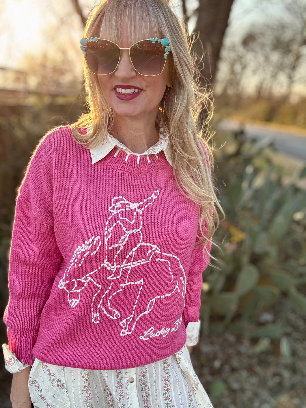 The Pink-aroo sweater